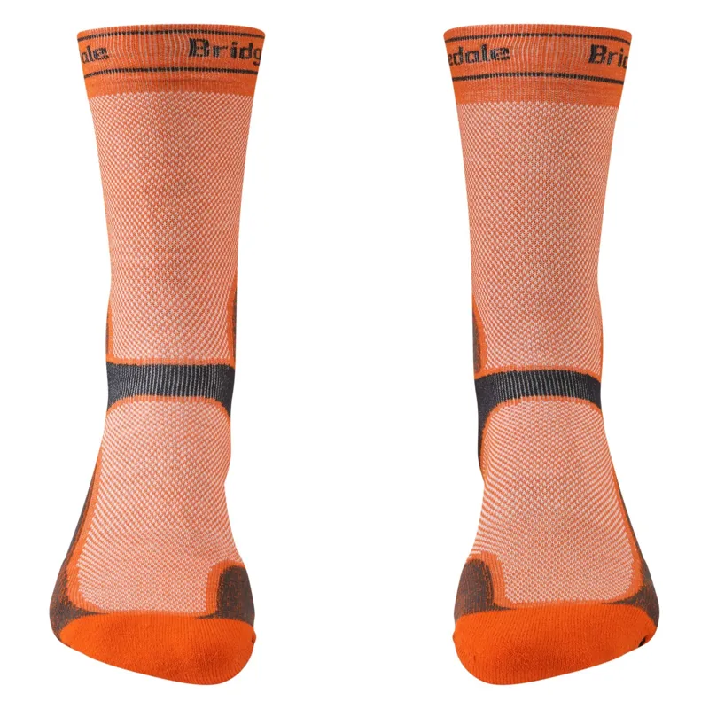 Bridgedale Summer Weight T2 Coolmax Sport MTB Socks Orange/Grey-1
